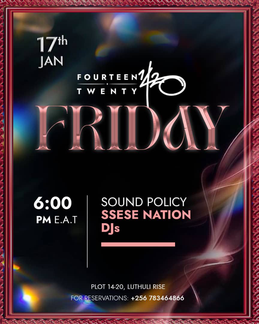 Let's link up at <a href="/fourteentwenty0/">Fourteen Twenty</a> tonight with the #SseseNation deejays for a great start to your weekend 🕺🏿✨