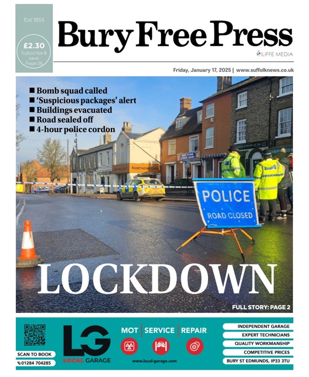 Today's <a href="/buryfree/">Bury Free Press</a> has the story behind the bomb squad alert and a lovely picture tale about 2 lovebirds. 
There's a jobs shock with possible redundancies at a Bury firm plus news of a rip-snorting Christmas in Bury #news #journalism #newspaper