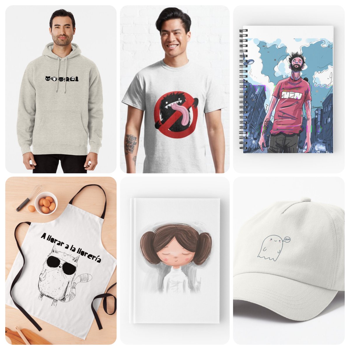 He renovado mi tienda @VeryMadMonkey 
Hay 53 diseños aplicados a un montón de productos: camisetas, sudaderas, libretas, stickers, imanes, cojines, tazas, gorras...
Aquí pincháis en el diseño y entráis a ver los productos 😊👇redbubble.com/people/FranFer…