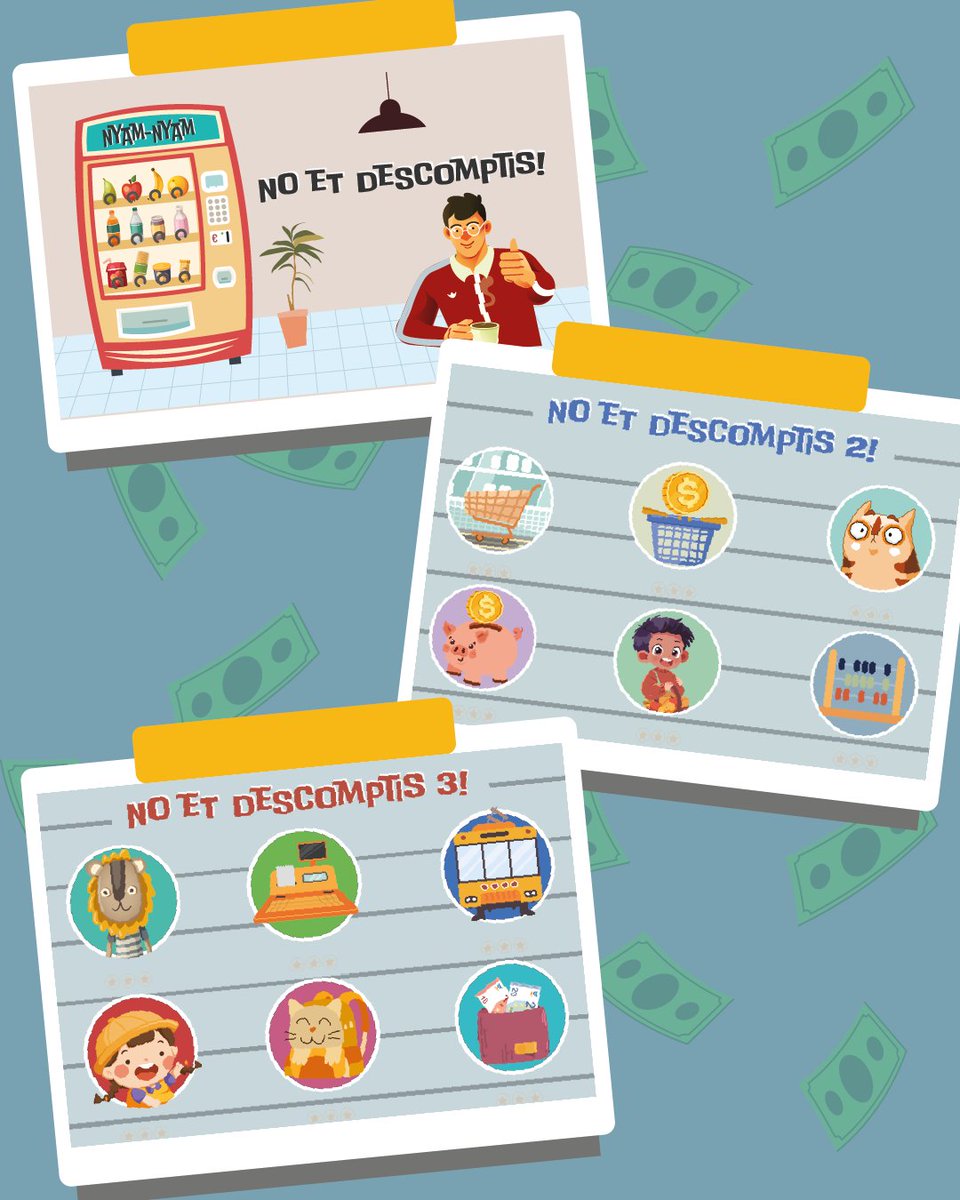 🧮 La sèrie completa dels interactius “No et descomptis” de l’#Edu365 ja és aquí! Jocs de #matemàtiques per practicar el càlcul, pensats per l’alumnat de #primària!

🔗 edu365.cat/workshop/joc/e…
🔗  edu365.cat/workshop/joc/e…
🔗 edu365.cat/workshop/joc/e…

#AlsCentres