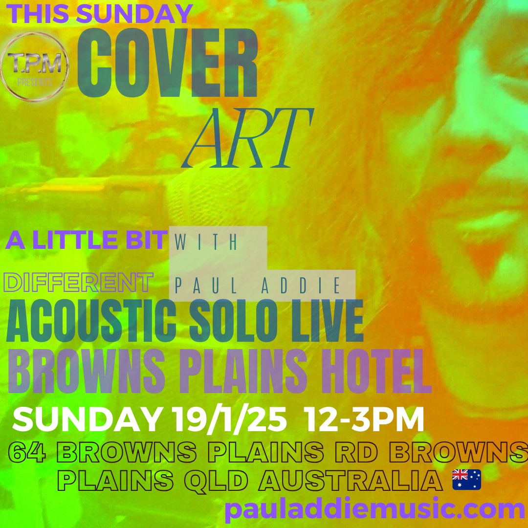 PAUL ADDIE MUSIC NEWS🌎
This week
Session drums, Brisbane City 🇦🇺
And COVER ART Solo Acoustic, South of Brisbane 🇦🇺
See advertisement for details.

Be kind all. ✈️🌎