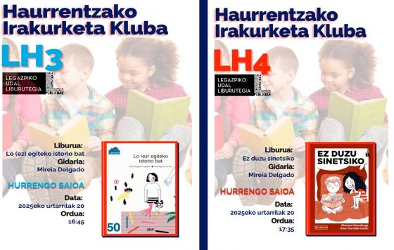 📢Haurrentzako irakurketa klubeko saioak Legazpiko Udal Liburutegian
👉buff.ly/3WmjEsY
#legazpiherria