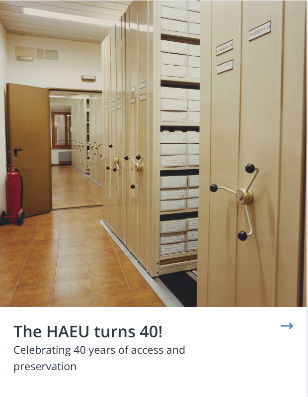 EUI_HistArchEU's tweet image. New online exhibit!
Learn about the history and activities of the Historical Archives of the European Union at the European University Institute: eui.eu/news-hub?id=on…