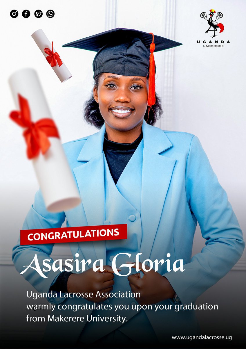 Twesiime Liberty Nuwagira. (@twesiime) on Twitter photo Congratulations Gloria, Uganda lacrosse is proud of you and your accomplishments. Cc <a href="/UgandaLacrosse/">Uganda Lacrosse Association</a> <a href="/AfricaLacrosse/">Africa Lacrosse</a> Congratulations Gloria, Uganda lacrosse is proud of you and your accomplishments. Cc <a href="/UgandaLacrosse/">Uganda Lacrosse Association</a> <a href="/AfricaLacrosse/">Africa Lacrosse</a>