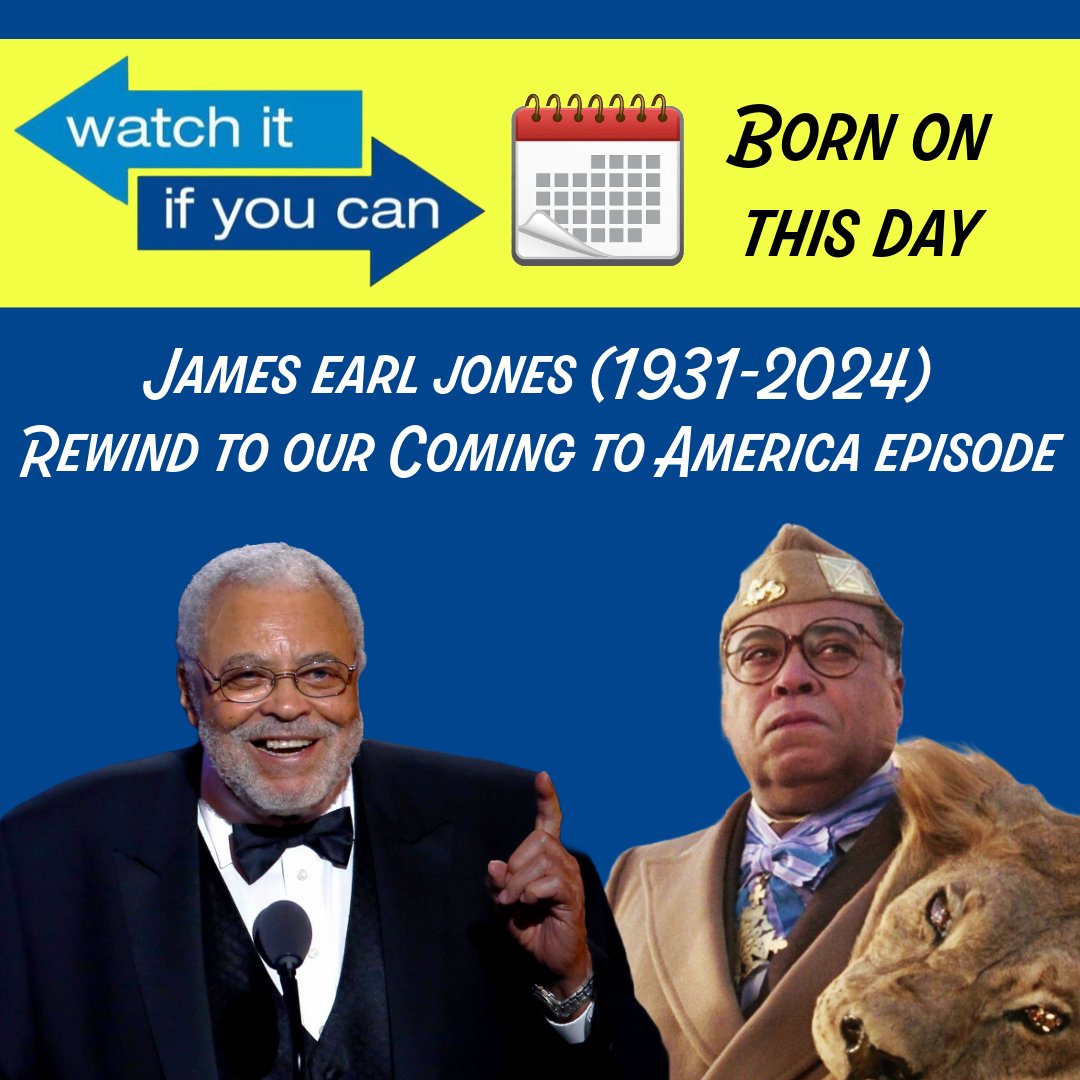 Spotify 
open.spotify.com/episode/1Gt3ZR…
Podbean
podbean.com/ea/pb-pb7sz-13…
All links
linktr.ee/watchitifyoucan

#JamesEarlJones #today #legend 
#KingJaffe #DarthVader #Mufasa 
#StarWars #disney #Friday #pod