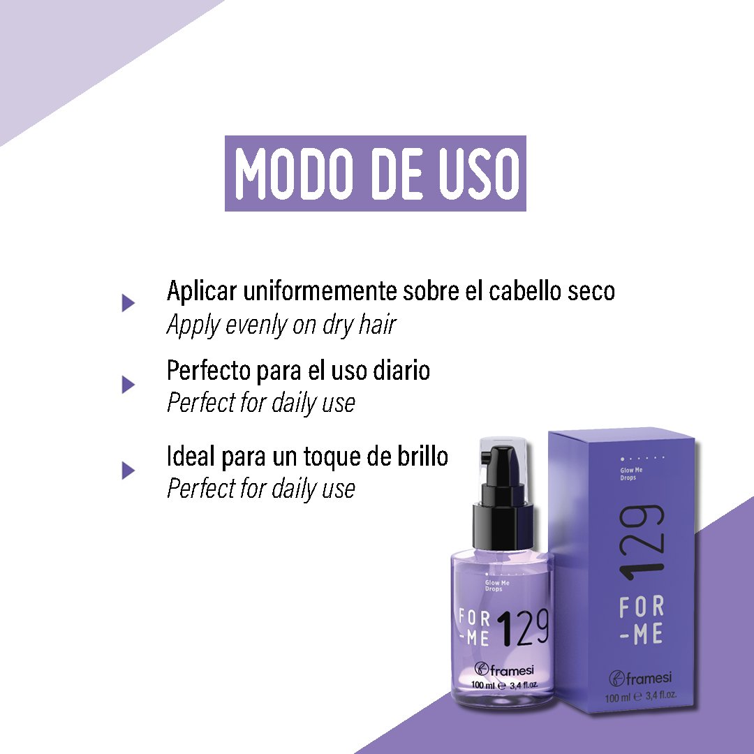 framesies's tweet image. 𝗗𝗲𝘀𝗰𝘂𝗯𝗿𝗲 𝗲𝗹 𝗡𝗨𝗘𝗩𝗢 𝗙𝗢𝗥-𝗠𝗘 𝟭𝟮𝟵: el aliado perfecto para tu rutina diaria. Con Extracto de Algas Wakame, Vitamina E y Aceite de Nigella.

#framesi #forme #forme129 #formeglowmedrops #myideaofme #hairstyle #styling #hairbeauty