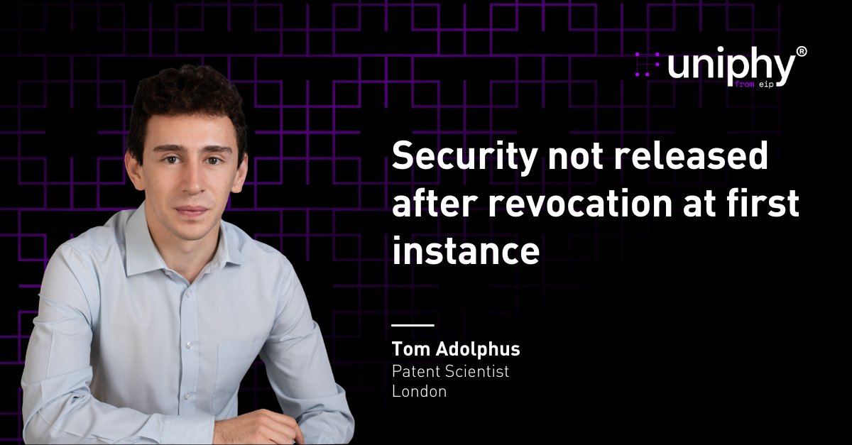 EIP's tweet image. UPC declines to refund security for costs provided by claimant after the claimant is successful in their revocation action at first instance, and rules that in general such security will be retained until a final decision, i.e. after any appeal.  

Tom Adolphus reports -…