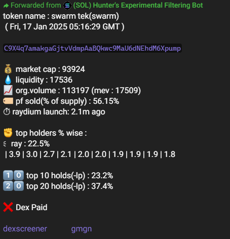 thehunterbaker's tweet photo. some late night action on #solana 👀
Newmoney AI $new , 356k to 15m, 42x
$EVA, 113k to 1.4m, 12x
$swarm 94k to 800k , 8x
$beenz #rosscoin $eos $psy #kukumba $aigram #jewbear $ryze $ndeai #usacoin $tateru $elyra
bot updates : https://t.co/EAEvgXXsRK
not financial advice! https://t.co/kJmdMVqDuG