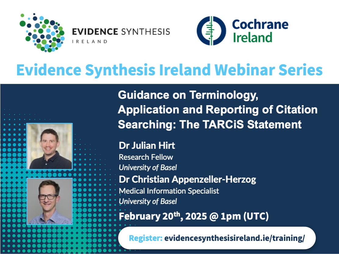 Evidence Synthesis Ireland tweet media