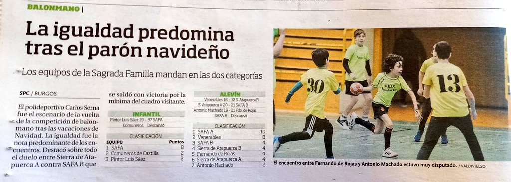 SaFa Burgos (@safaburgos) on Twitter photo 🏅 DEPORTE 🏟️
Nuestros equipos de Balonmano 🤾🤾♀️ hoy son noticia en el <a href="/diariodeburgos/">Diario de Burgos</a>
Muchas gracias por el seguimiento y la difusión ☺️
#safaburgos
#actua
#familiasafa
#deporteescolar
#Balonmano 🏅 DEPORTE 🏟️
Nuestros equipos de Balonmano 🤾🤾♀️ hoy son noticia en el <a href="/diariodeburgos/">Diario de Burgos</a>
Muchas gracias por el seguimiento y la difusión ☺️
#safaburgos
#actua
#familiasafa
#deporteescolar
#Balonmano