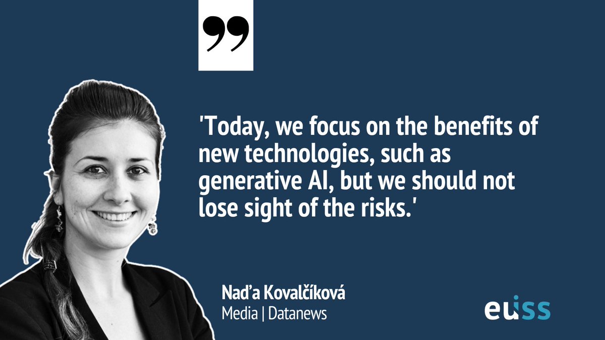 EU Institute for Security Studies (@eu_iss) on Twitter photo New tech offers benefits, but we must also address the risks, warns <a href="/NKovalcikova/">Naďa Kovalčíková, PhD.</a> in <a href="/datanews_fr/">Data News FR</a>. #Deepfakes, for example, show how AI can be misused.
More on #AI-driven disinformation: iss.europa.eu/publications/c… New tech offers benefits, but we must also address the risks, warns <a href="/NKovalcikova/">Naďa Kovalčíková, PhD.</a> in <a href="/datanews_fr/">Data News FR</a>. #Deepfakes, for example, show how AI can be misused.
More on #AI-driven disinformation: iss.europa.eu/publications/c…