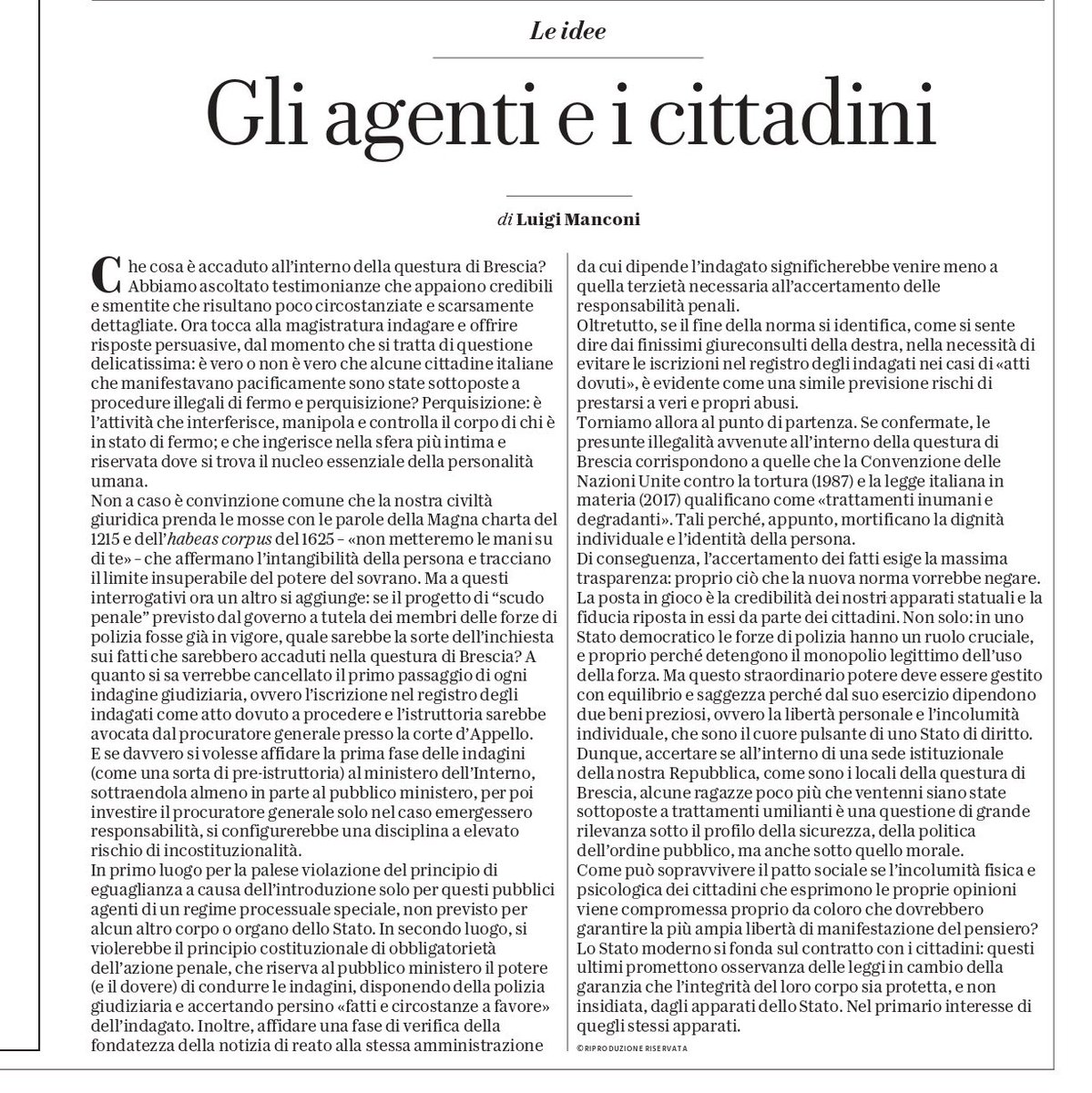 Che cosa è accaduto all’interno della questura di Brescia?

È vero o non è vero che alcune giovani cittadine italiane che manifestavano pacificamente sono state sottoposte a procedure illegali di fermo e perquisizione?