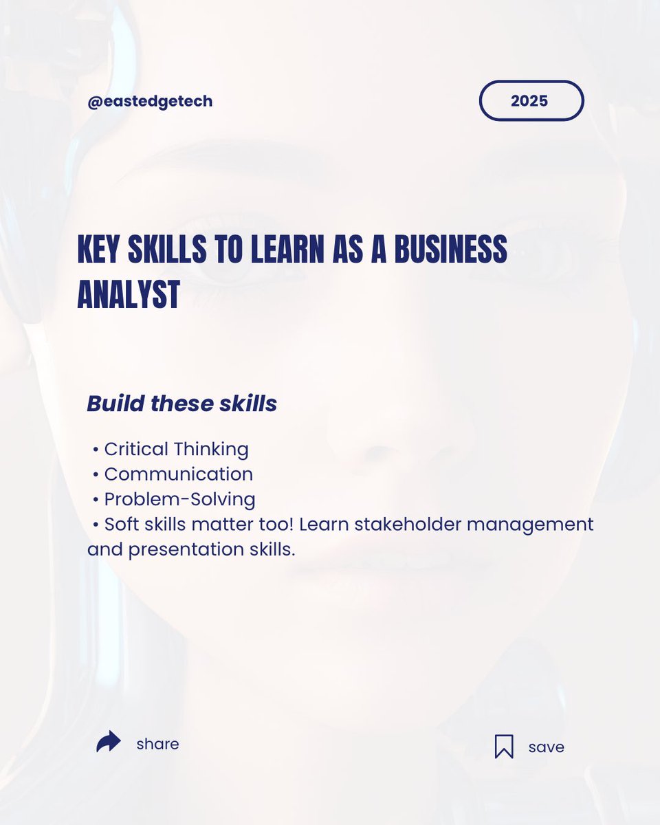 EastEdgeTech's tweet photo. Itโs 2025 and you want to become a business analystโฆ
Here are some helpful tips below from @EastEdgeTech
#2025newyear #CareerDevelopment #businessanalyst #techrole #businessanalysis #ukjobs https://t.co/BZB76Dhb1l