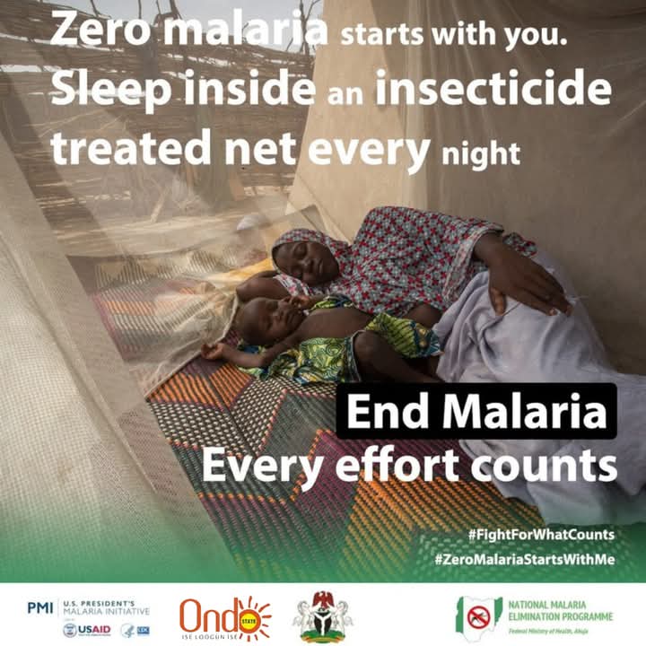 Ondo State Primary Health Care Development Agency (@osphcda) on Twitter photo Malaria-free nights start with a simple habit—using a mosquito net. Keep mosquitoes out, protect your health!
Join the fight against malaria by using a mosquito net.
#EndMalariaNow
#ZeroMalariaStartWithMe
<a href="/AKURECITY/">City Of Àkúrẹ́ (Olóyèmẹkun)</a> <a href="/BANigeria/">Breakthrough ACTION-Nigeria</a> Malaria-free nights start with a simple habit—using a mosquito net. Keep mosquitoes out, protect your health!
Join the fight against malaria by using a mosquito net.
#EndMalariaNow
#ZeroMalariaStartWithMe
<a href="/AKURECITY/">City Of Àkúrẹ́ (Olóyèmẹkun)</a> <a href="/BANigeria/">Breakthrough ACTION-Nigeria</a>