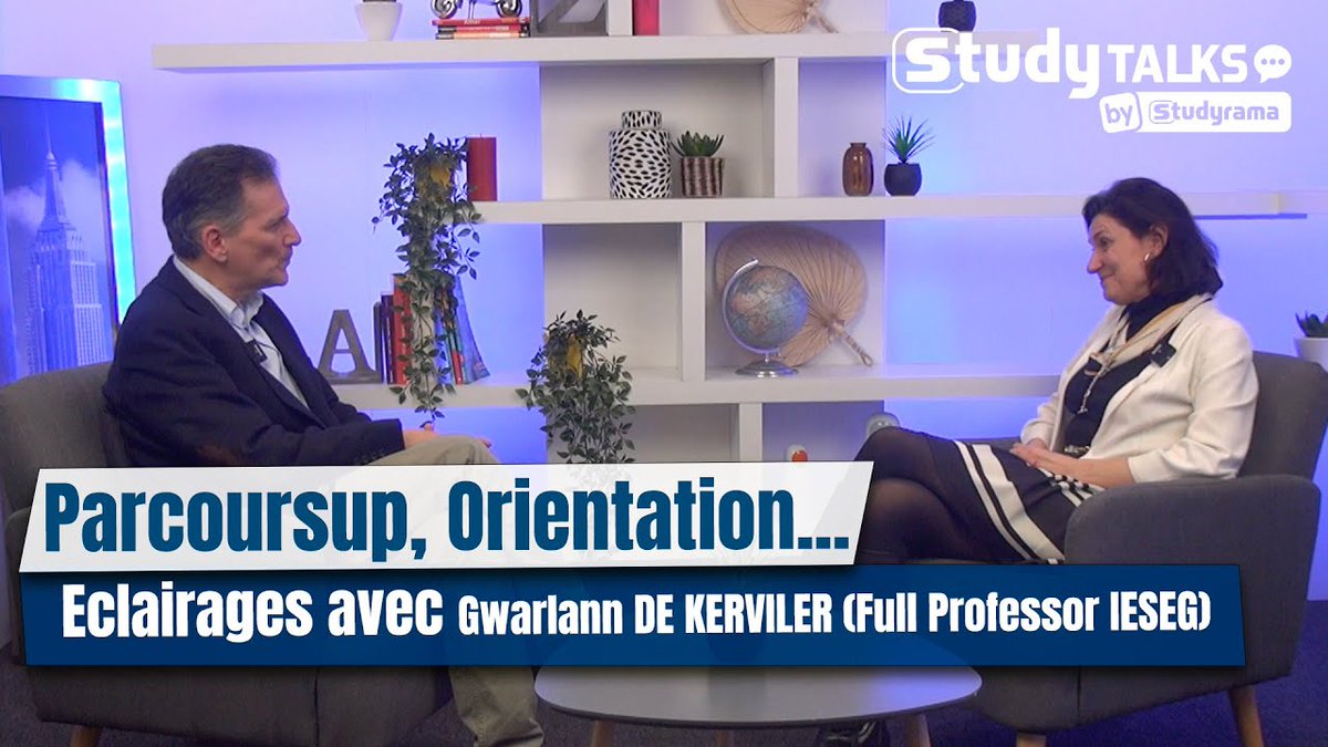 Gwarlann de Kerviler, chercheuse et full professor à l'#IESEG,  vient de conclure une enquête très documentée sur l'#orientation.

Au moment où s'ouvre #Parcoursup, son éclairage et ses conseils sont donc intéressants pour les parents et terminales qui appréhendent cette