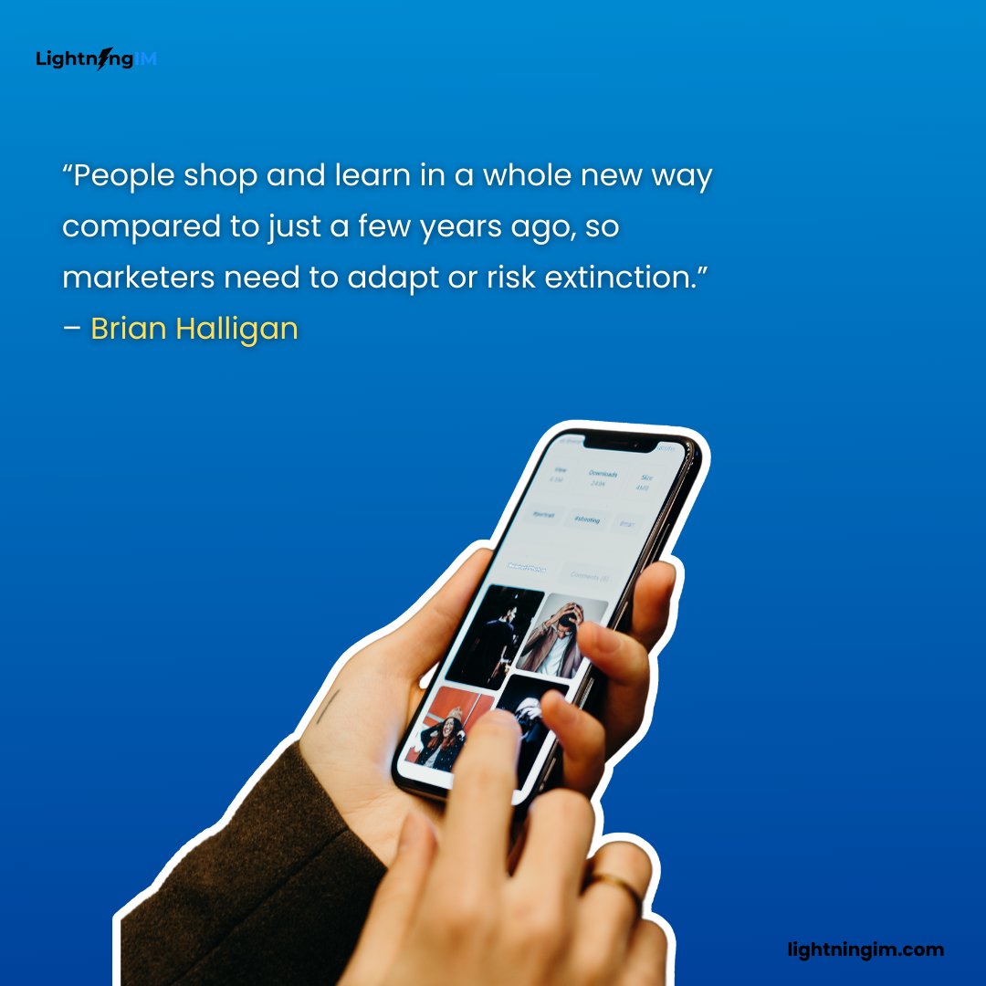 lightningim_com's tweet image. Adapt by embracing trends like personalization, video content, and authentic connections. Stay ahead, stay relevant 💡. #MarketingTrends #DigitalMarketing #CustomerExperience #AdaptAndThrive