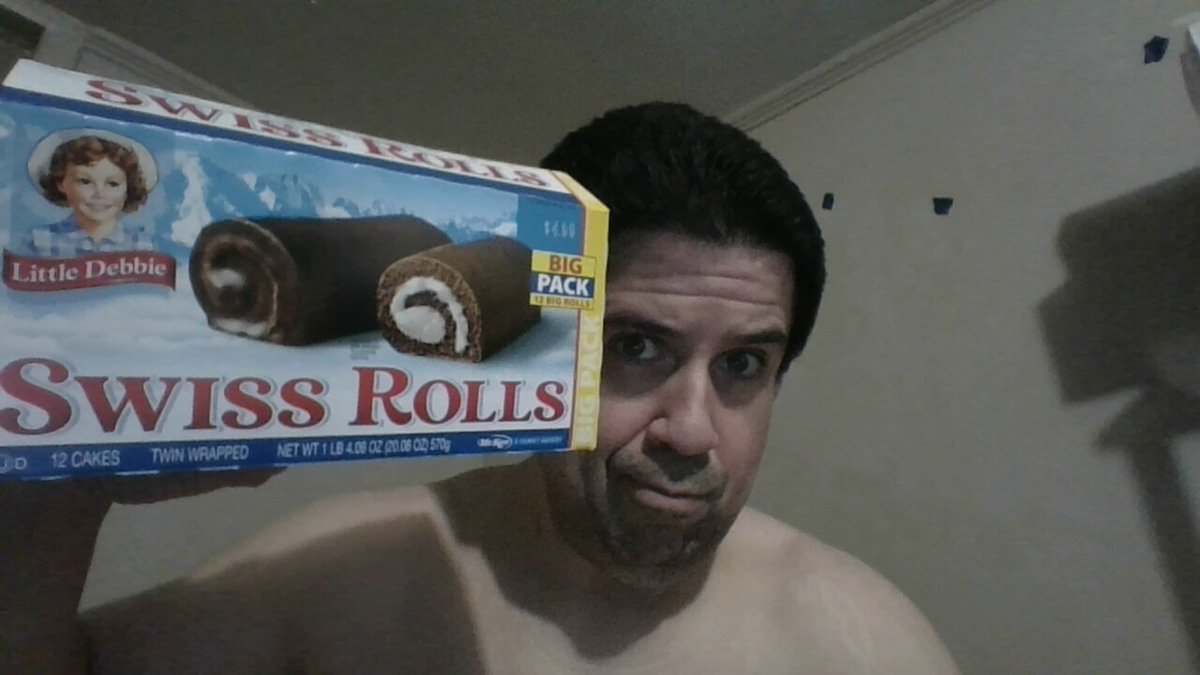 fatsnackvac's tweet photo. This weeks daily snack is #littledebbie #bigpack #swissrolls and #oatmeal #cremepies #snack #snacks #obese #big #fat #man #wk2 https://t.co/yXOPIp5ps7