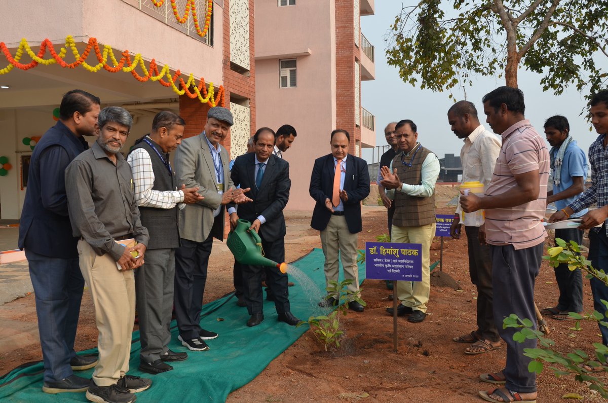 icarnibsm's tweet photo. Dr. Himanshu Pathak, Secretary (DARE) and Director General (ICAR) inaugurates the ICAR-NIBSM Residential Complex on 14 January 2025. https://t.co/V3rcpO23nF
