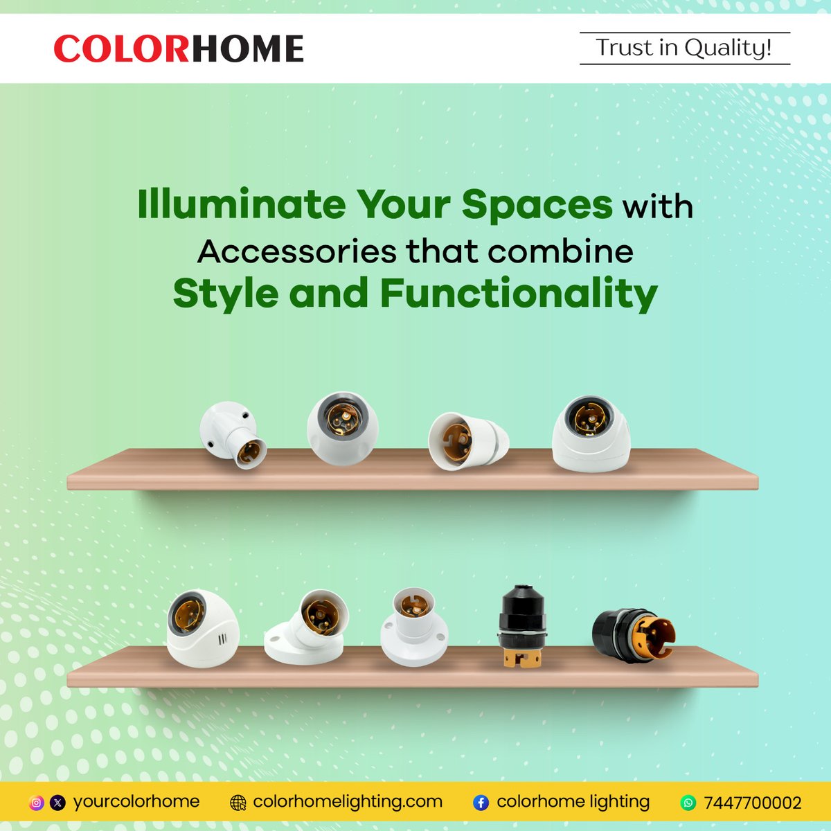 yourcolorhome's tweet photo. From holders to pendant fixtures, Colorhome Lighting Accessories add a touch of elegance and efficiency to your lighting setup. Designed for durability and aesthetics.

#Colorhome #Homelighting #Smartlighting #Lights #ColorfulLighting #HomeDecor #ECommerce #Partner https://t.co/eYPSf4bM4l