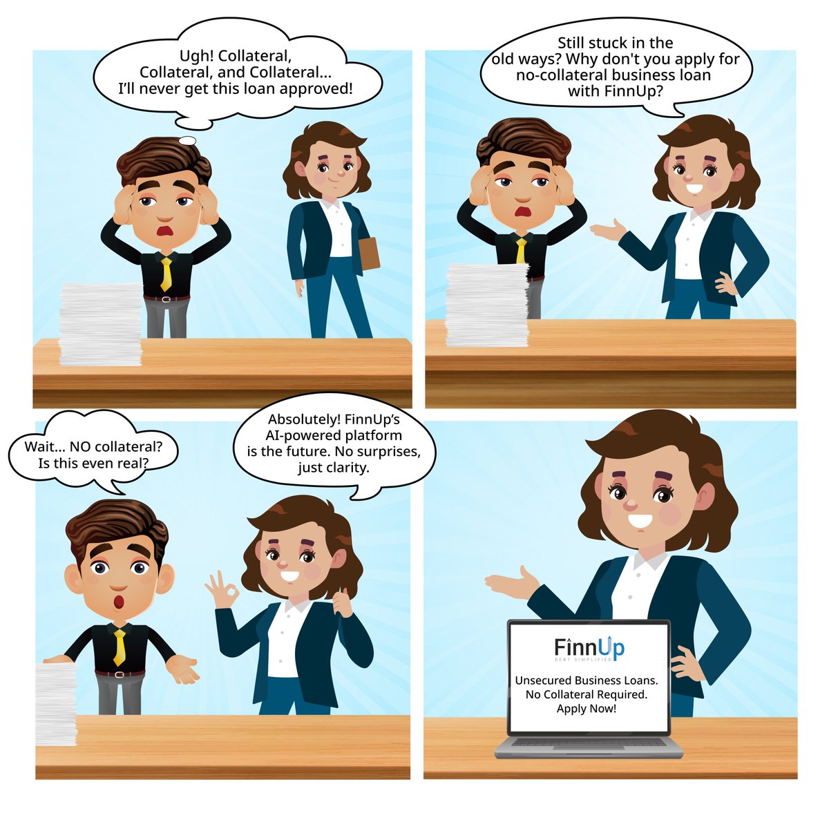 FinnUpOfficial's tweet photo. Grow without the stress! Unsecured loans through FinnUp give you the freedom to expand your business without collateral.
#FinnUp #fintechstartup #fintechs #fintechinnovation https://t.co/KyFrzgbvU2