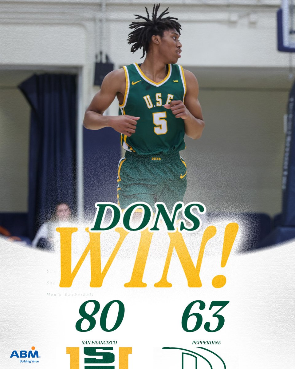 USFDonsMBB's tweet image. DONS WIN ‼️

#USFDons | #WCChoops
