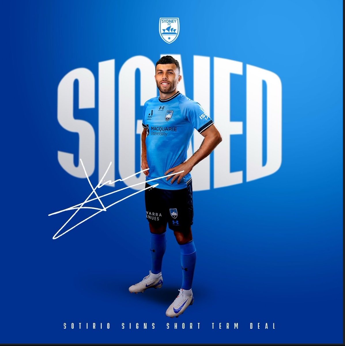 manushamil122's tweet photo. sydneyfootballclub We have bolstered our striker options with the signing of Jaushua Sotirio until the end of the season
The pacy forward will provide crucial cover up top &amp; brings over 180 games of experience in Asia with him
Welcome, Jaushua 
#kbfc https://t.co/ScCDxzD5OO