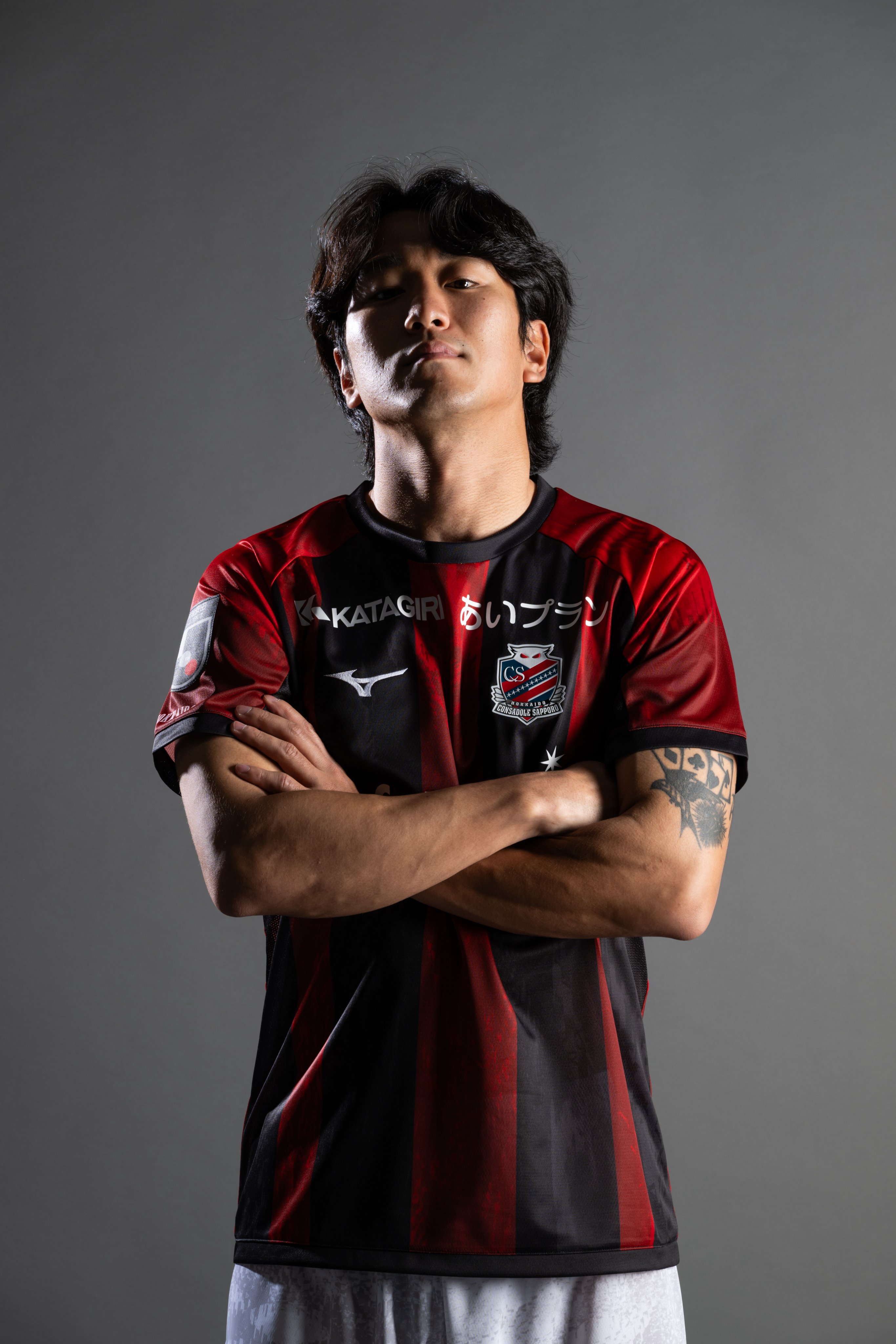 未使用 Lサイズ 北海道コンサドーレ札幌 大﨑玲央　レプリカユニフォーム MIZUNO 北海道コンサドーレ札幌 2025 ユニフォーム ホーム 半袖