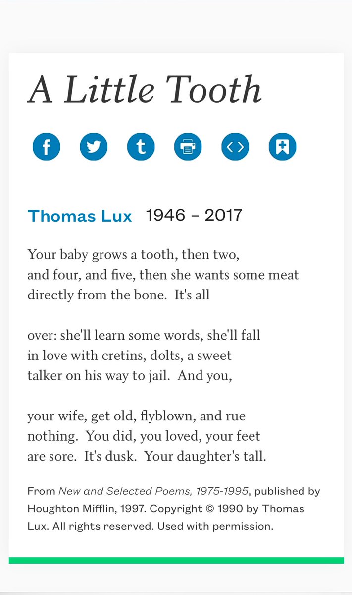 “It’s dusk. Your daughter’s tall.” 

Thomas Lux 💙