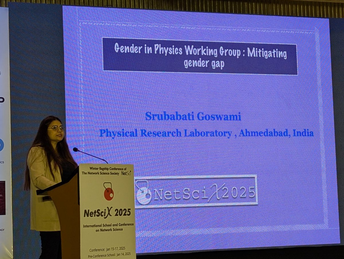 Hiroki Sayama (@hirokisayama) on Twitter photo #NetSciX2025 focus session on recent advancements
Srubabati Goswami opens the session with the gender imbalance issue in STEM in India
<a href="/NetSciX_2025/">NetSciX 2025</a> #NetSciX2025 focus session on recent advancements
Srubabati Goswami opens the session with the gender imbalance issue in STEM in India
<a href="/NetSciX_2025/">NetSciX 2025</a>