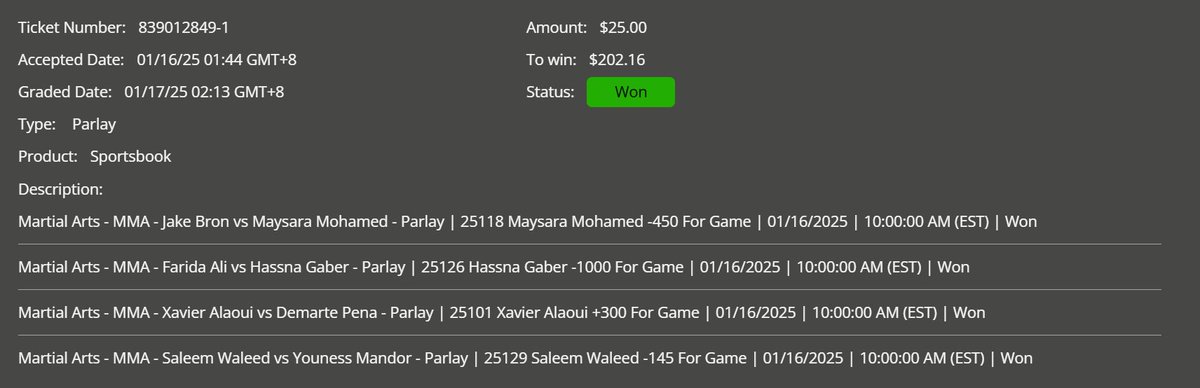 First Bet of 2025. Nice start 😀