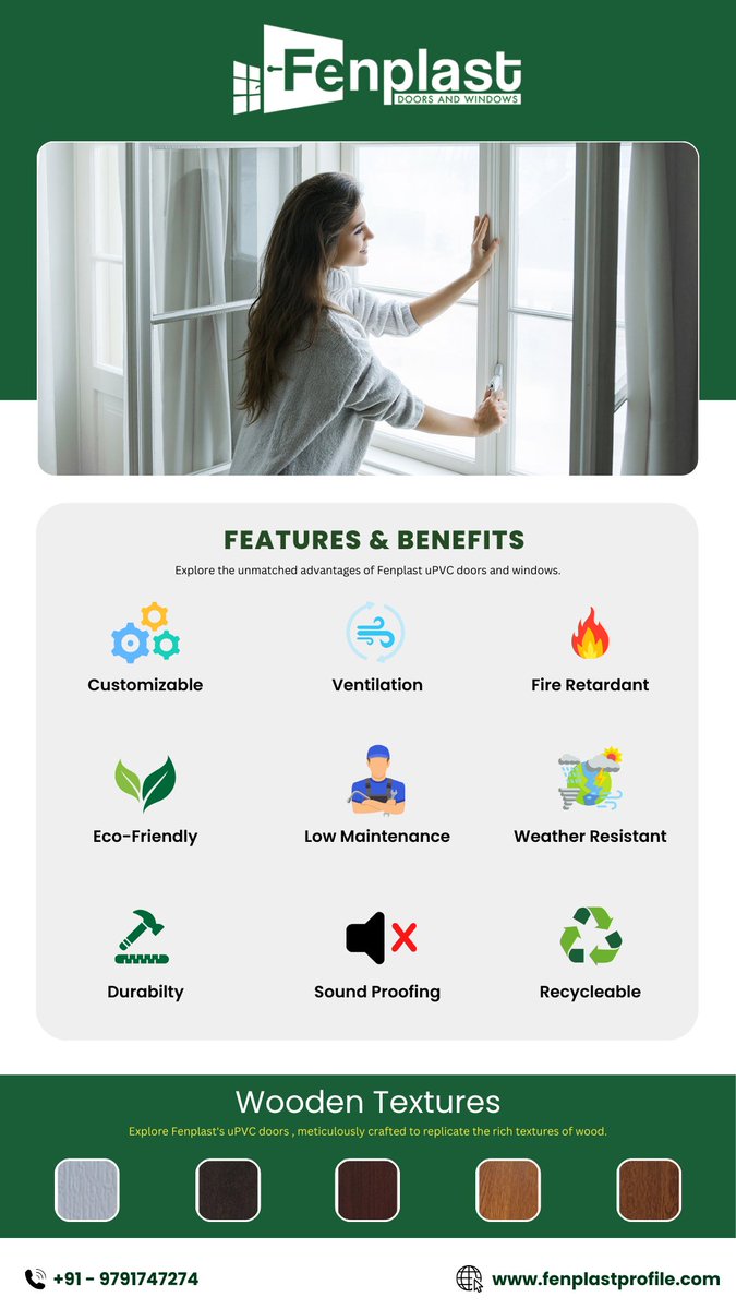fenplastindia's tweet photo. π‘π« Upgrade Your Home with Fenplast uPVC Doors & Windows! Enjoy superior strength, enhanced insulation, and low maintenance with our premium uPVC products.
Get in Touch:
π² +91 9791747274
π https://t.co/NwjOj9JAm9
#Fenplast #uPVCWindowsanddoors https://t.co/4Z6t2qKGFt