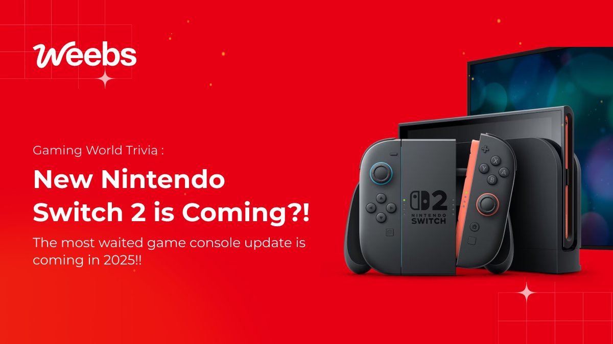 Exciting news for fellow gamer Weebs! 

The Nintendo Switch 2 is officially set to launch in 2025, bringing the next generation of gaming to life. With exclusive events planned worldwide and more details to be revealed soon, it’s time to start imagining the possibilities. 

What