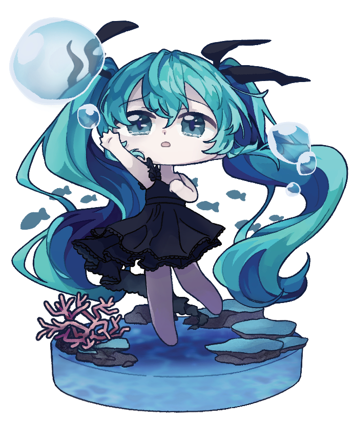 深海少女🫧 
#初音ミク #イラスト #深海少女