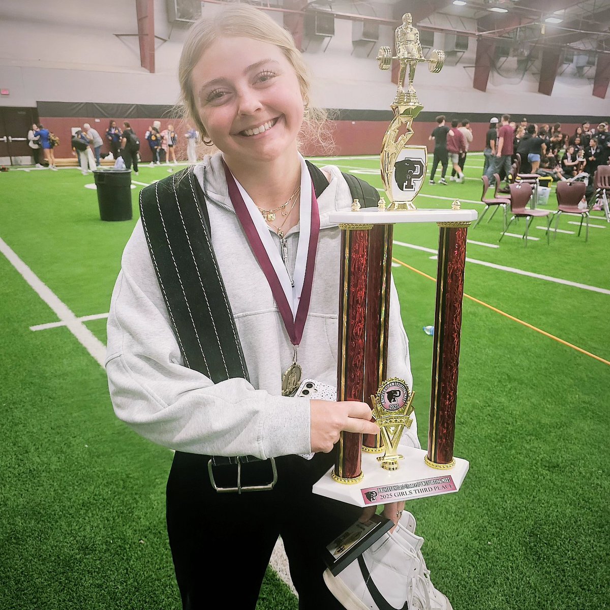 Super proud of this gal <a href="/NLenart2025/">NatLenart2025</a> for winning 1st place with 900lbs in her first meet of the season. She also won Best Lifter in the heavyweight class and the team of 5 took 3rd overall in Princeton tonight. <a href="/Lovejoy_HS/">Lovejoy High School</a> <a href="/Lovejoy_Power/">Lovejoy Powerlifting</a>