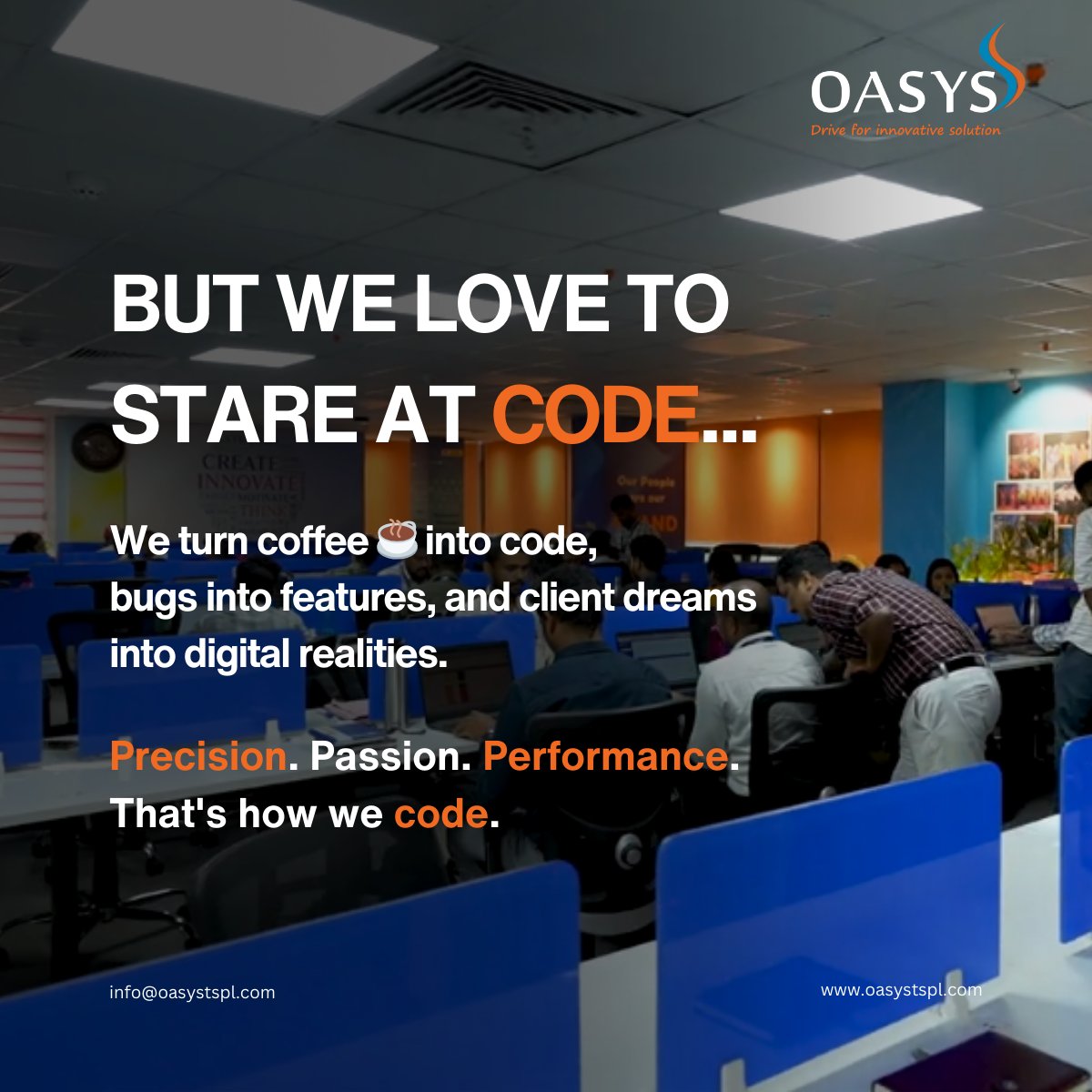 OasysLtd's tweet photo. Engineering Possibilities: One line of code at a time
For more information, visit: https://t.co/5AjUrK1ePz
Send your inquiry to info@oasystspl.com
#oasys #oasystechsolution #oasystspl #codinglife #softwaredevelopment #codingislife #techlife #codeeveryday https://t.co/JqRUR375xF