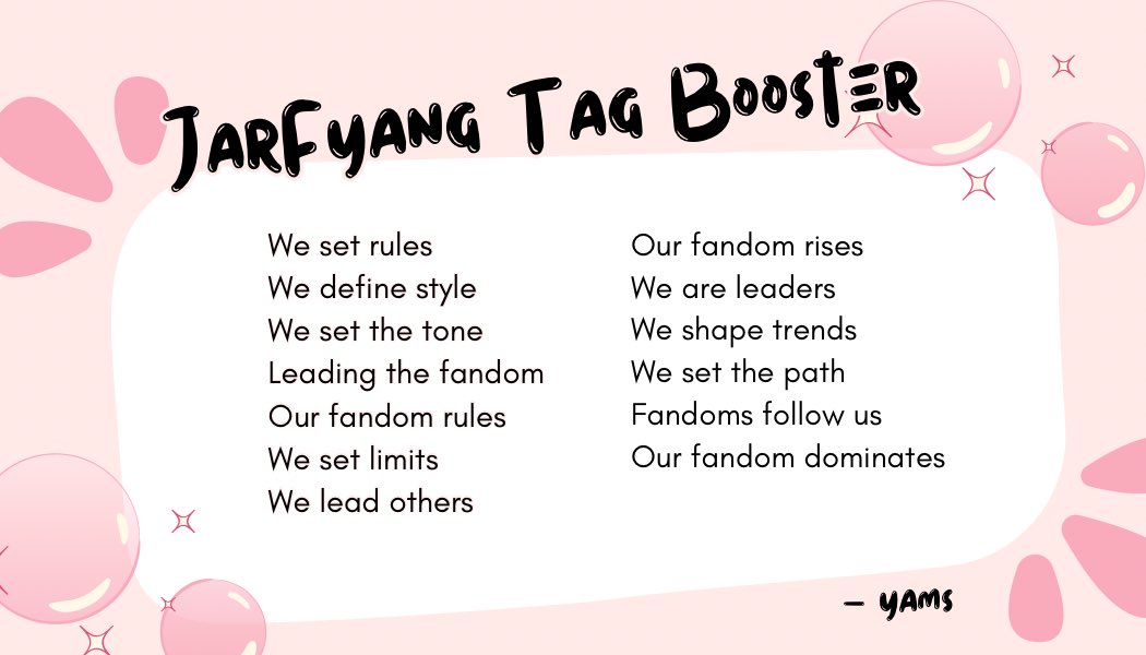 JarfyangYMS2's tweet photo. we shape trends

JARFYANG THE DOER https://t.co/a2dNV913FA
