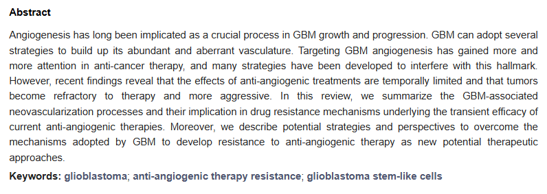 JPM_MDPI's tweet image. 🧙‍♀️Check out the Feature Paper
&quot;#Glioblastoma-Specific Strategies of #Vascularization: Implications in Anti-Angiogenic Therapy Resistance&quot;

👨‍🔬Mariachiara Buccarelli et al. @istsupsan
🍬Article Views 2373; Citations 9

🔗mdpi.com/1862670

#PrecisionMedicine @MediPharma_MDPI