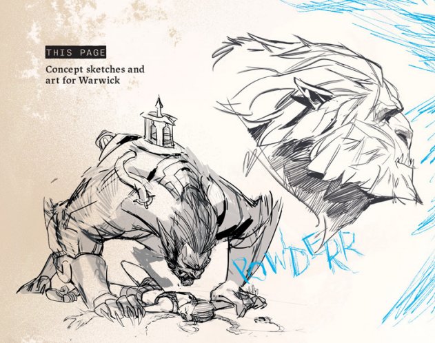 Arcane S2 Warwick Concept Sketches ✨️🐺