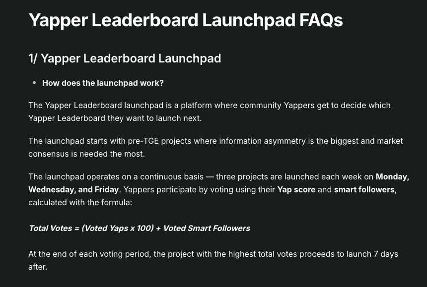 Kaito's new launchpad is basically a crypto popularity contest with actual utility:

- Vote with your yaps + followers

- 3 winners per week

- 7-day lock (no degen flipping)

- Pre-TGE focus where alpha matters most

Finally, your CT addiction has purpose beyond farming likes.