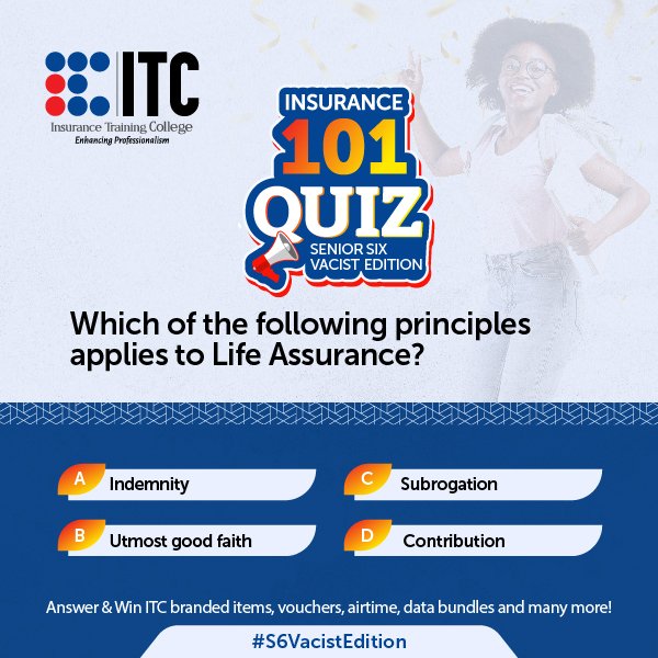 ITC_Kampala's tweet image. We have set off! Drop your answers in the comment section below. Don&apos;t miss out on this pre-insurance adventure. 
NB: S.6 vacists only

#Ins1O1Quiz #VacistEdition #LearnandWin #Quiz #ITCKampala