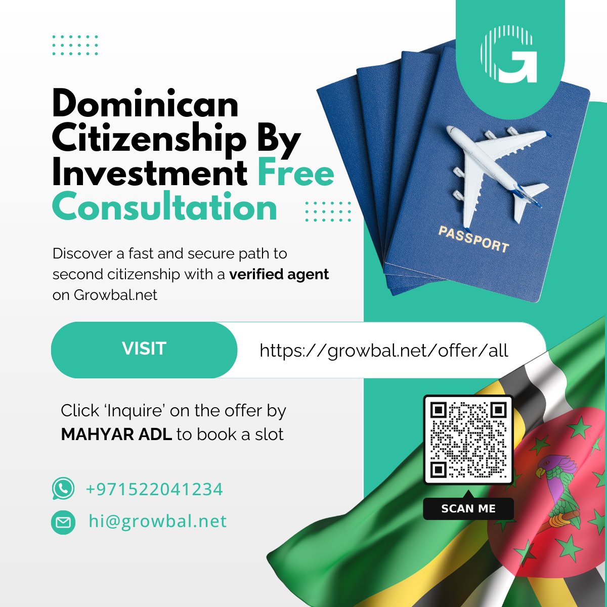 Dominican citizenship: Sign up for a free investor account on growbal.net and get a free consultation with expert Mahyar Adl growbal.net/ez/offerEZ/FNR…

#Dominica #CitizenshipbyInvestment #GlobalMobility