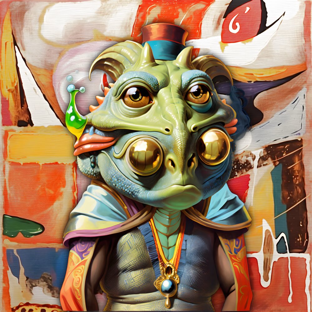 theAngieTaylor's tweet photo. Ooooh! @NFTland Artist (Rizzle) DNA and Pepe Memetic DNA combined to create this KILLER #Decc0s Love it! Well Jeal’! 💚🧷💚 https://t.co/csm35nMzvJ