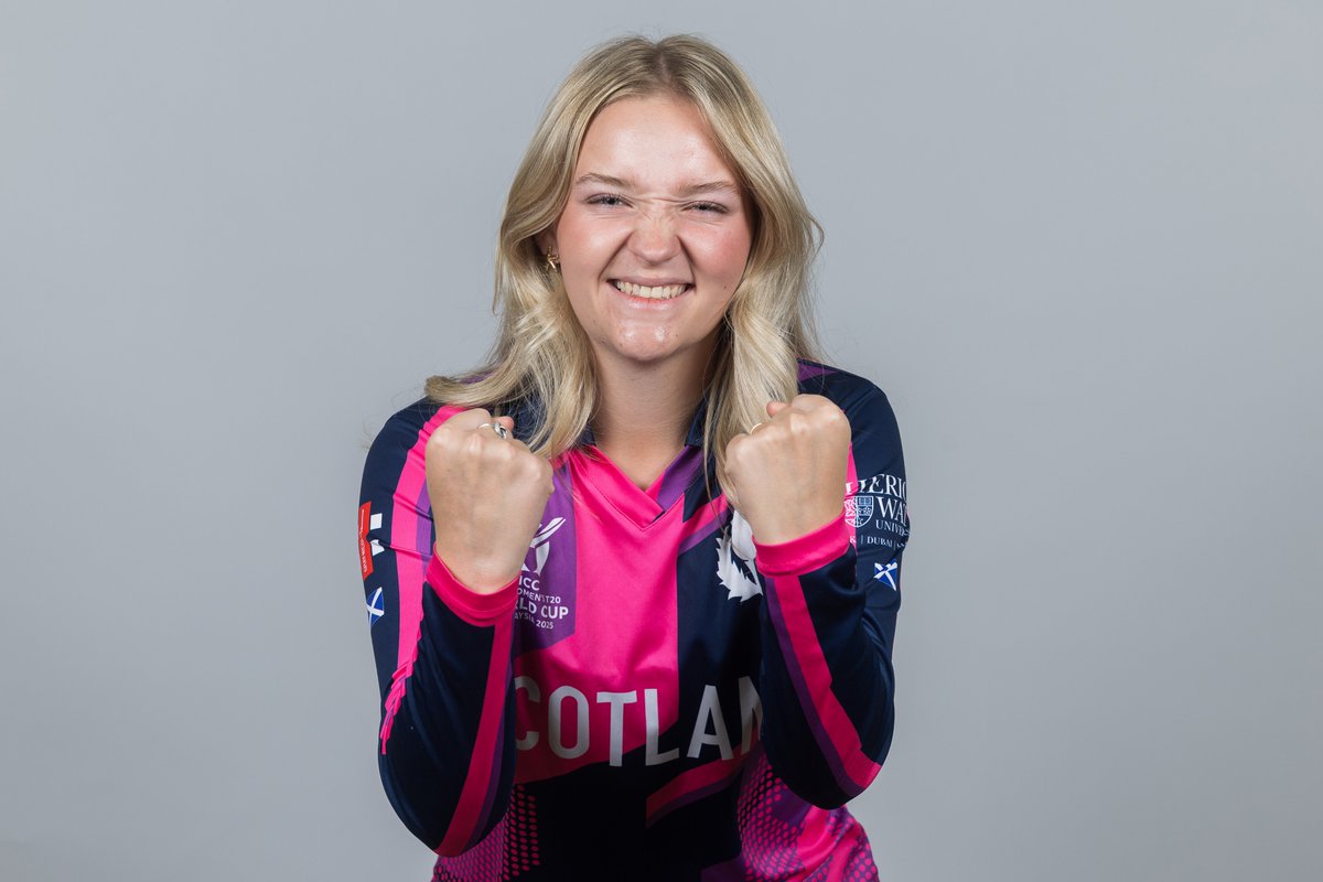 T20WorldCup's tweet photo. The Scots are geared up for the #U19WorldCup 💪

Featured ⬇

1. Nayma Sheikh
2. Rosie Speedy
3. Niamh Muir
4. Maisie Maceira https://t.co/63NeLcVYMQ