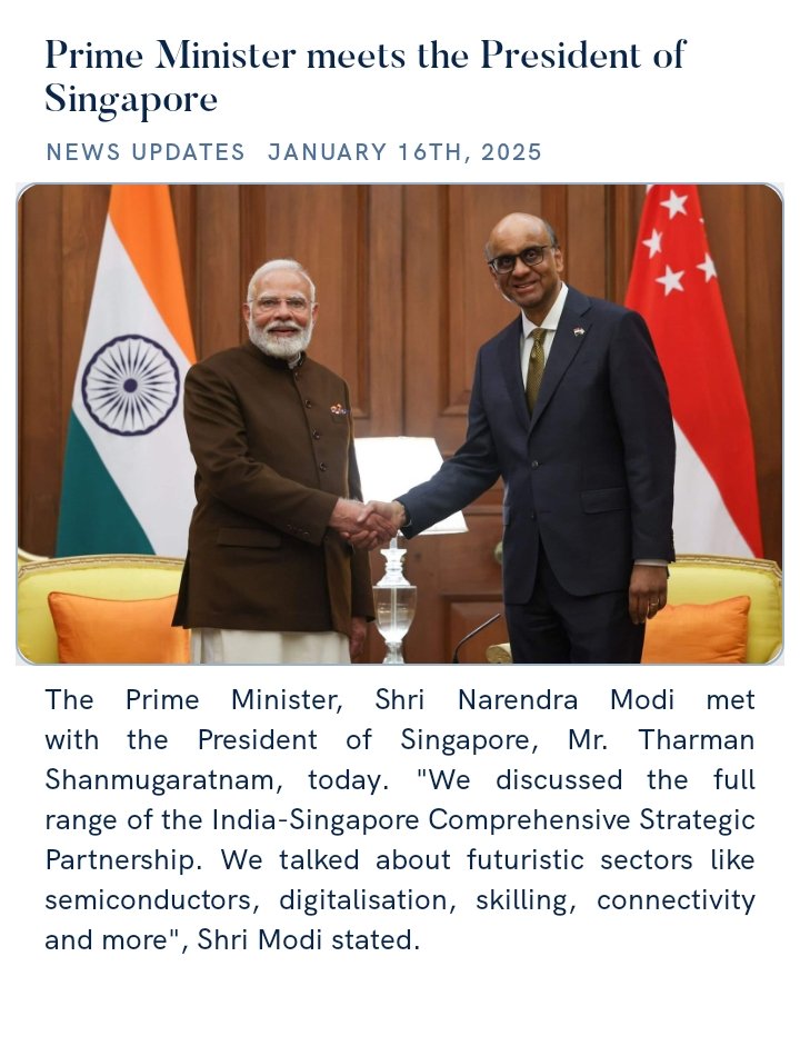 NareshKAiran's tweet photo. Prime Minister meets the President of Singapore
https://t.co/WfMsaepwYx via NaMo App https://t.co/f9yWB89wRm