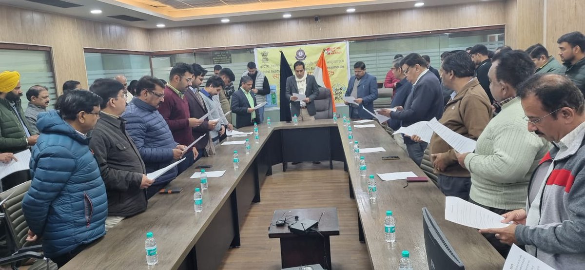 CGST Delhi South has launched the Swachhata Pakhwada-2025 with Swachhata Pledge on 16.01.2025 for promoting a sense of commitment towards cleanliness and sanitation.  <a href="/cbic_india/">CBIC</a> <a href="/cgstdelhizone/">CGST Delhi Zone</a> #cbicfortaxpayers #swachhatapakhwada2025 #SwachhataHiSeva2025