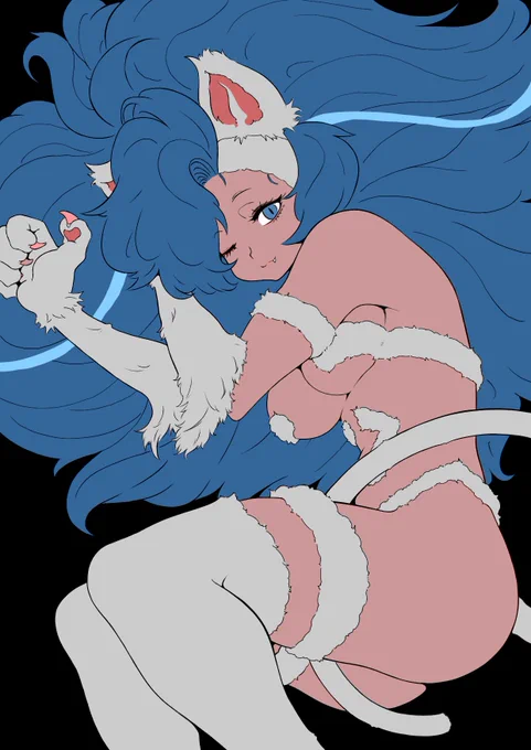 新年初フェリシア#格ゲーキャラ描こうぜ #Darkstalkers 