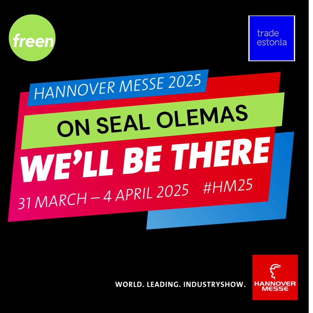 freen_com's tweet photo. 🇪🇪 🇪🇺 🇩🇪
We are thrilled to announce that FREEN OÜ will join Trade with Estonia and 9 other innovative Estonian companies at HANNOVER MESSE 2025, the world’s leading trade fair for industrial technology.
#HM25 #tradewithestonia #Metalworking #Subcontracting #EuropeanManufacturing https://t.co/vo1GSVokdU