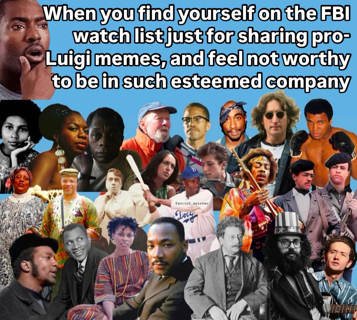 SnitchWatch's tweet image. Fuck the FBI and their lists. #FreeLuigi and all political prisoners!
