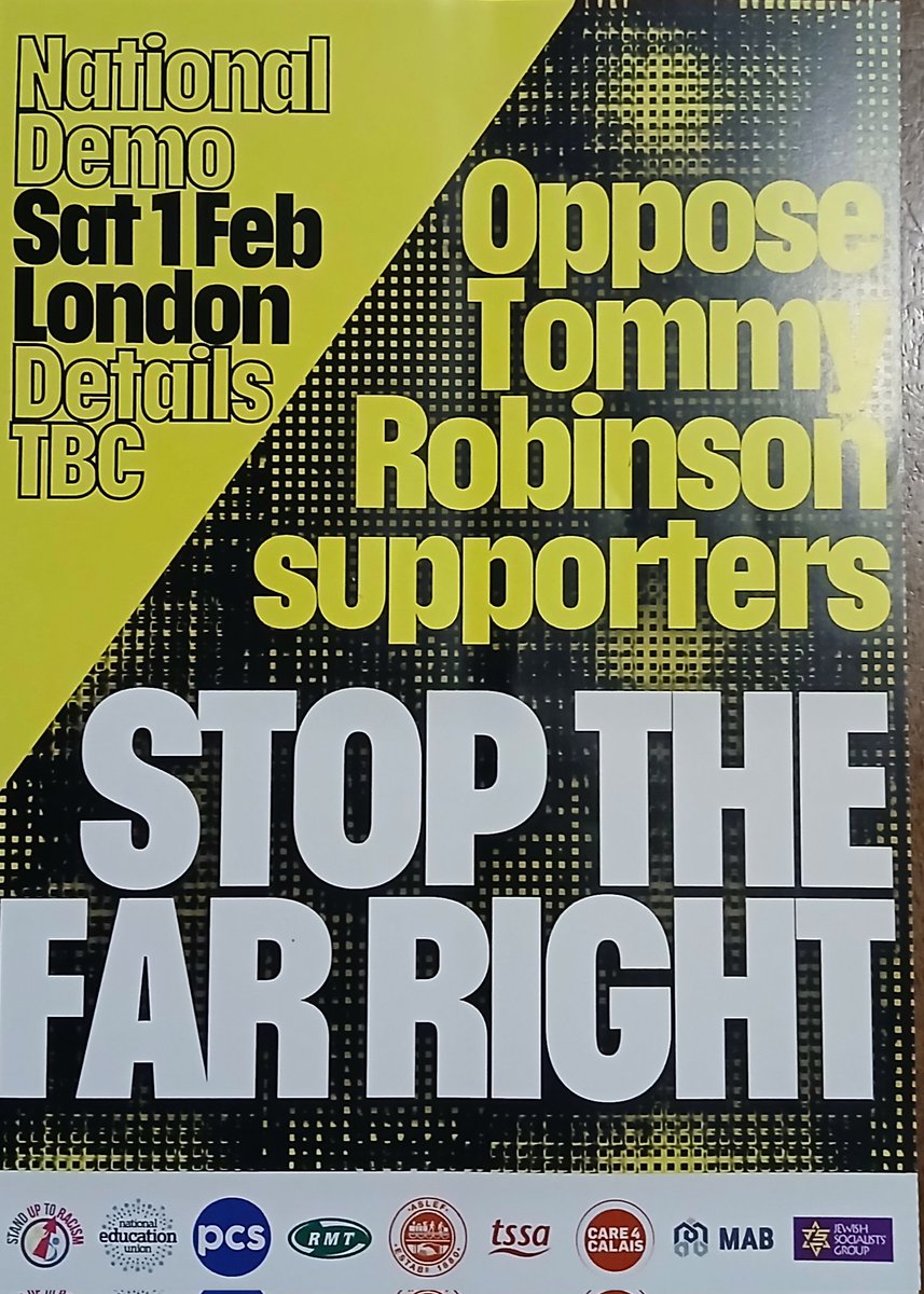Tower Hamlets Trades Council (@towerhamletstc) on Twitter photo We're getting ready to #StoptheFarRight in Tower Hamlets - on 1st Feb and always.
#NotoRobinson
#NotoFarage
#NotoMusk
<a href="/AntiRacismDay/">Stand Up To Racism</a>
<a href="/LutfurRahmanTH/">Lutfur Rahman</a>
<a href="/UNISON_TH/">Tower Hamlets UNISON</a>
<a href="/TowerHamletsNow/">Tower Hamlets Council</a> We're getting ready to #StoptheFarRight in Tower Hamlets - on 1st Feb and always.
#NotoRobinson
#NotoFarage
#NotoMusk
<a href="/AntiRacismDay/">Stand Up To Racism</a>
<a href="/LutfurRahmanTH/">Lutfur Rahman</a>
<a href="/UNISON_TH/">Tower Hamlets UNISON</a>
<a href="/TowerHamletsNow/">Tower Hamlets Council</a>
