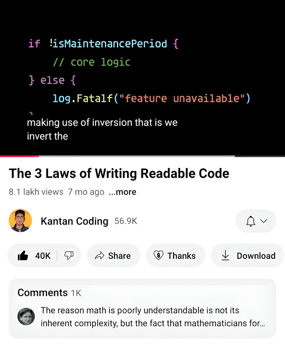 Abhishekcur's tweet image. 3 Laws of writing quality and readable code
-it&apos;s very important to understand and apply these laws